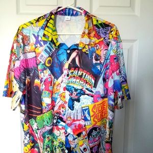 Comic book Superhero shirt size XL